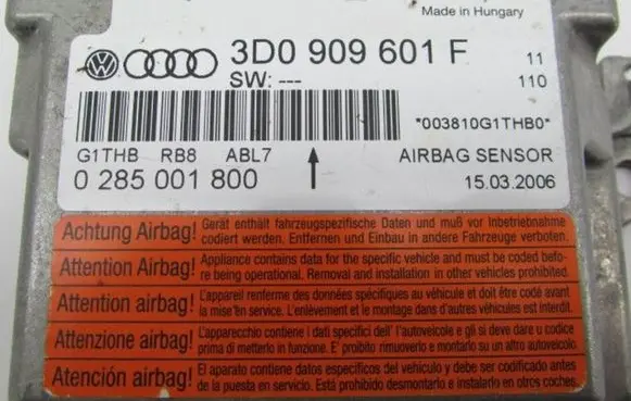 Volkswagen Touareg I Airbag control unit/module 3d0909601F 0285001800