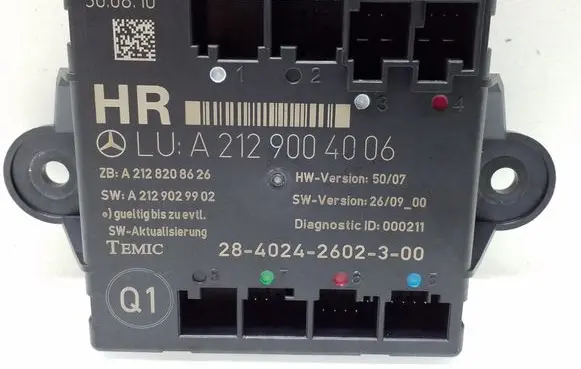 Mercedes-Benz E W212 Door control unit/module A2129004006 A2128208626 A2129029902