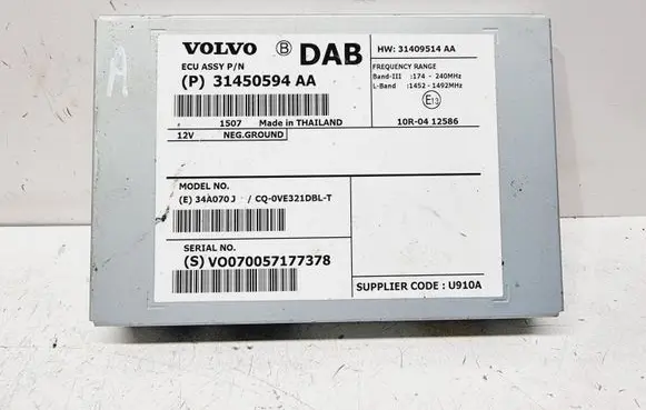 Volvo V40 Cross country HiFi Audio sound control unit 31409514 31450594