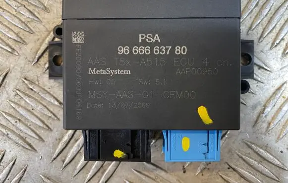 Peugeot 3008 I Parking PDC control unit/module 9666663780 AAP00950 T8XA515