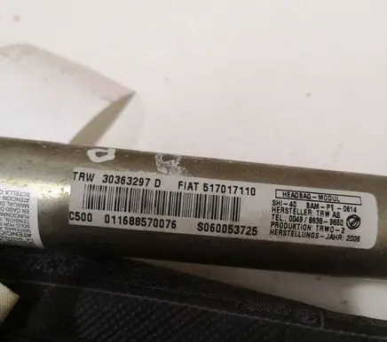 Fiat Punto (188) Roof airbag 30363297 517017110