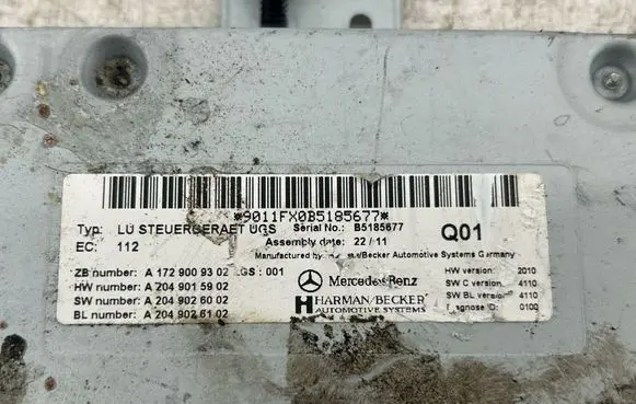 Mercedes-Benz E W212 GPS navigation control unit/module A1729009302