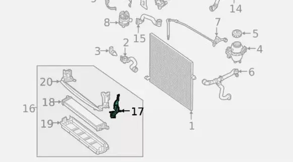Mercedes-Benz CLS C257 Intercooler air guide/duct channel A2135010502