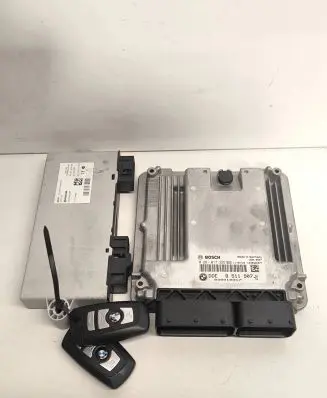 BMW 5 F10 F11 Engine ECU kit and lock set 8511907 0281017325