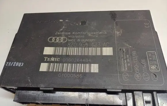 Audi A2 Comfort/convenience module 8Z0959433AC 00002644B4 01000586