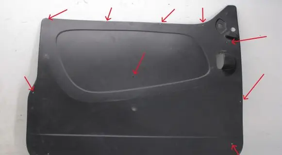 Opel Vivaro Sliding door card 93868255 829A14955R