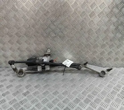 Front wiper linkage and motor