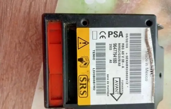 Citroen C3 Airbag control unit/module 9647794180 5EKABK0368591Z