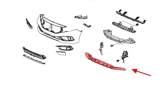Honda Civic X Front bumper lip 71160TBAX50