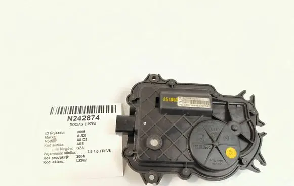 Audi A8 S8 D3 4E Front door soft close latching motor 4E0837059 SN4E170264 SW0607