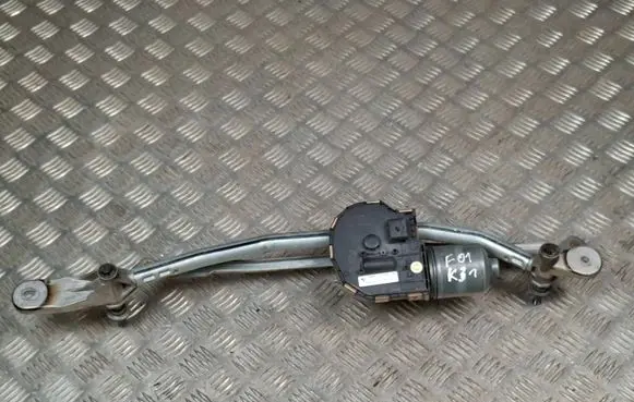 Front wiper linkage and motor