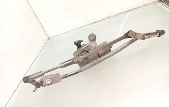 Front wiper linkage and motor