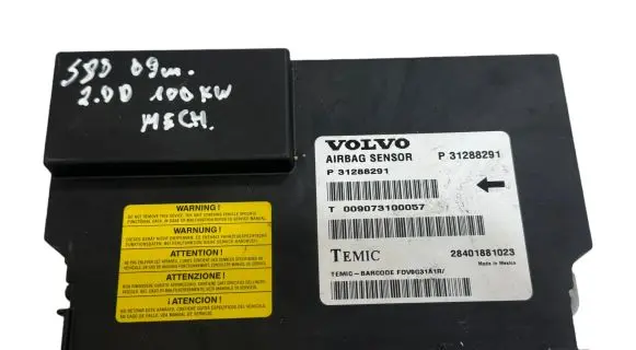 Volvo S80 Airbag control unit/module 31288291 009073100057 28401881023