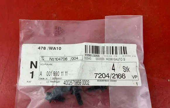 Mercedes-Benz C W206 Nuts/bolts A0019901111