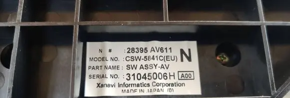Nissan Primera Climate control unit 28395AV611 CSW5841C 31045006H