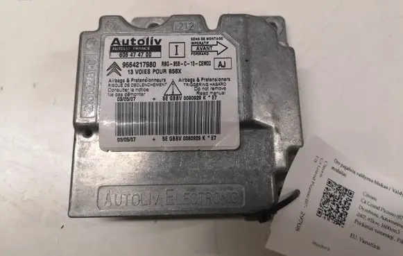 Citroen C4 Grand Picasso Airbag control unit/module 9664217980 606474700