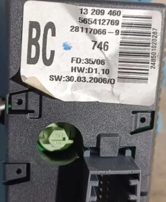 Opel Corsa D Windscreen/window heater switch C0129B
