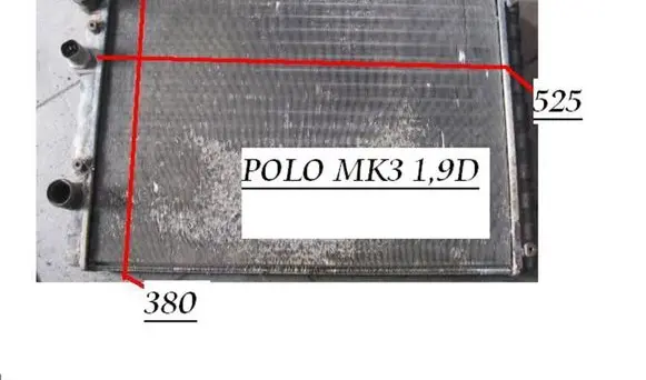 Volkswagen Polo III 6N 6N2 6NF Coolant radiator