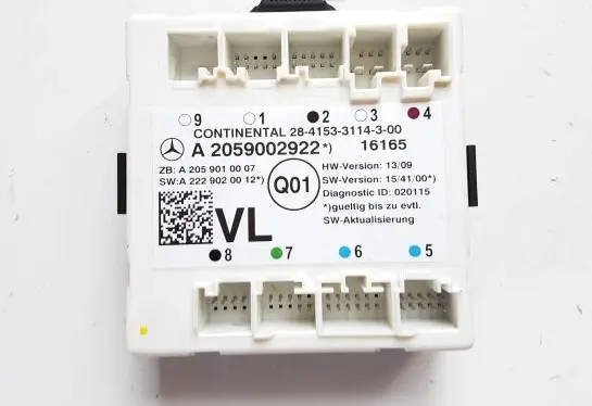Mercedes-Benz C W205 Door control unit/module A2059002922