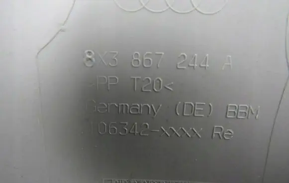 Audi A1 (B) pillar trim (top) 8X0867244A