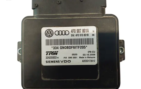 Audi A6 S6 C6 4F Hand brake control module 4F0907801A