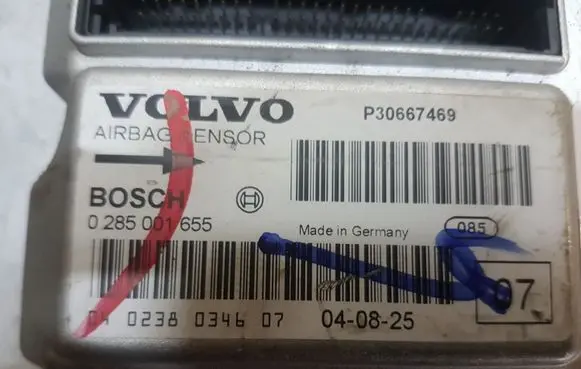 Volvo S60 Airbag control unit/module 0285001655 P30667469