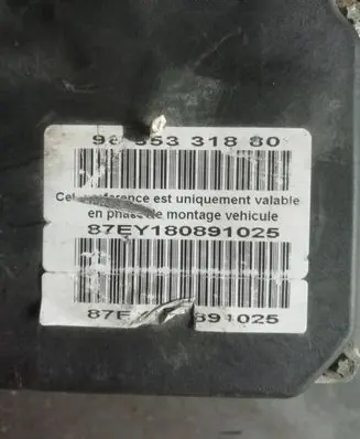 Peugeot 308 ABS Pump 9665331880 87EE180891025