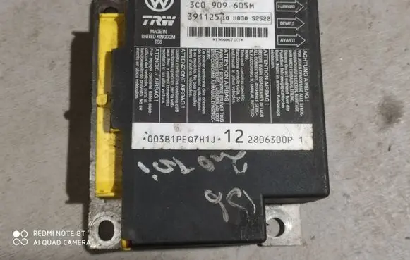 Volkswagen PASSAT B6 Airbag control unit/module 3C0909605M