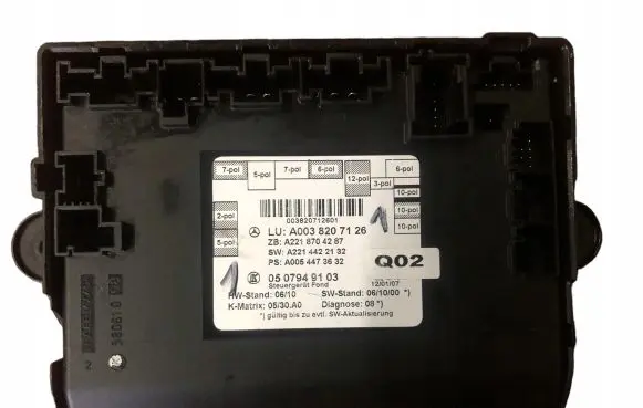 Mercedes-Benz S W221 Door control unit/module 0038207126
