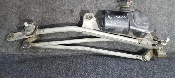 Front wiper linkage and motor
