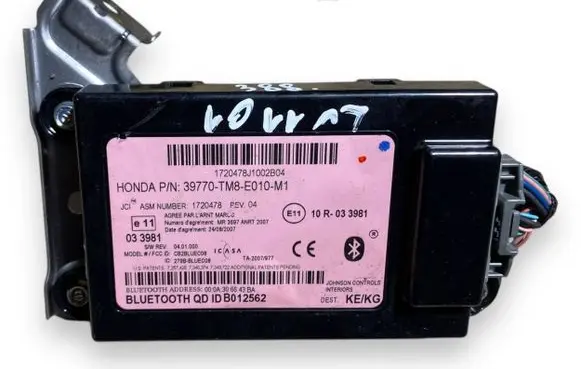 Honda Insight Bluetooth control unit module 39770TM8E010M1 1720478