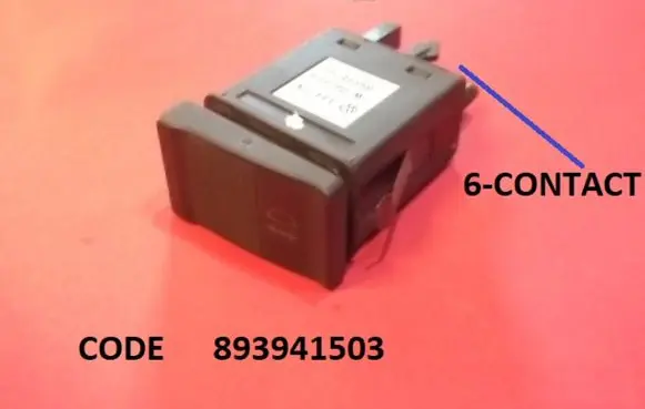 Audi 100 S4 C4 Fog light switch 893941503