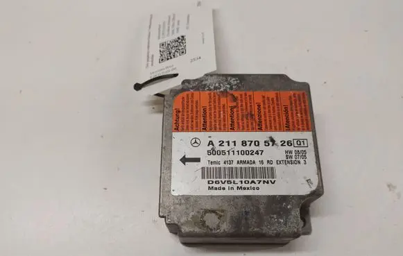 Mercedes-Benz E W211 Airbag control unit/module A2118705726 500511100247