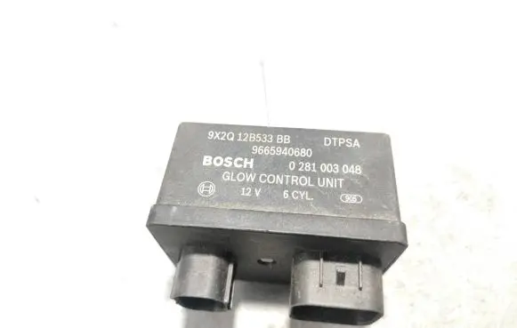 Jaguar XF X250 Glow plug pre-heat relay 9665940680 0281003048 9X2Q12B533BB