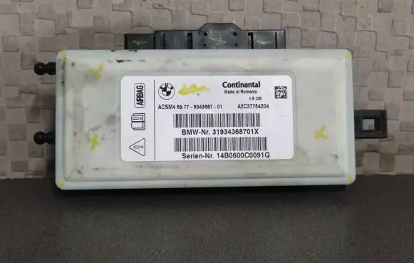 BMW 5 F10 F11 Airbag control unit/module 9343687