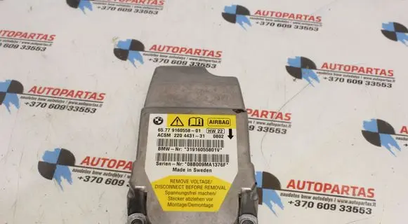 BMW 5 E60 E61 Airbag control unit/module 9160558