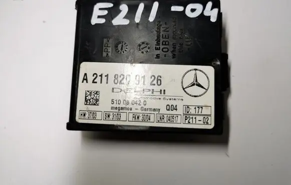 Mercedes-Benz E W211 Alarm control unit/module A2118209126 510080420