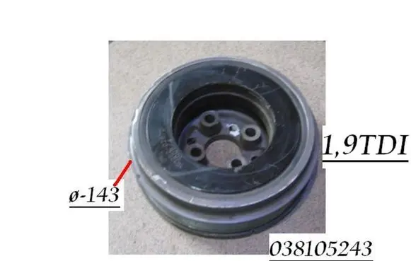 Volkswagen New Beetle Crankshaft pulley 038105243