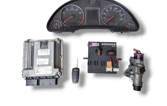 Audi A4 S4 B7 8E 8H Engine ECU kit and lock set 0261S02154 8E0910115J