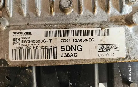 Ford Mondeo MK IV Engine control unit/module 7G9112A650EG J38AC 5WS40590GT