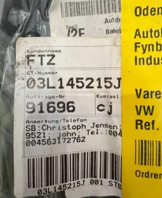Audi A3 S3 A3 Sportback 8P other engine part 03L145215J 91696 004563172762