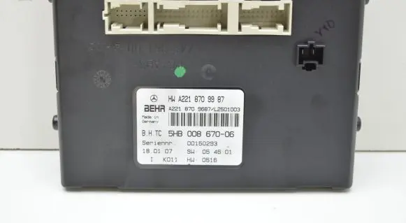 Mercedes-Benz S W221 Climate control unit A2218709987 15255577