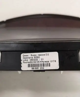 Peugeot 407 Speedometer (instrument cluster) 89661232 A2C53106699