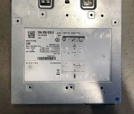Volkswagen ID.3 MMI control unit 10A035878E 10A035878