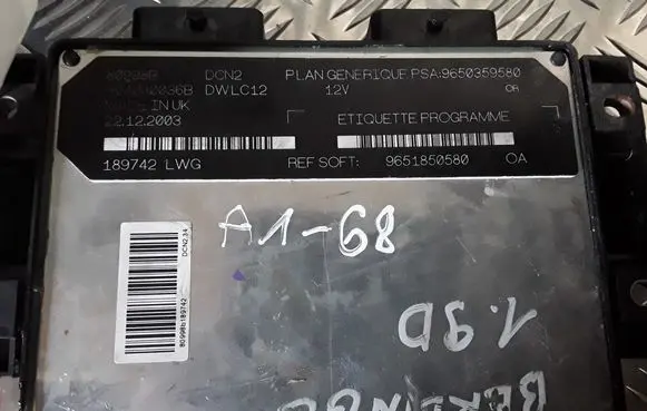 Citroen Berlingo Engine control unit/module 9651850580 9650359580