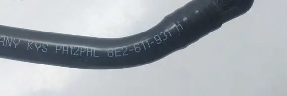 Audi A4 S4 B6 8E 8H Vacuum line/pipe/hose 8E2611931H