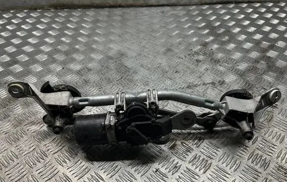 Front wiper linkage and motor