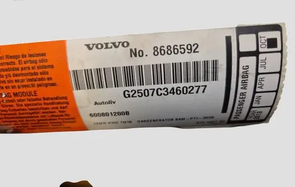 Volvo XC90 Passenger airbag 8686592 G2507C3460277