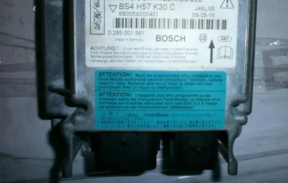 Mazda 3 I Airbag control unit/module BS4H57K30C 0285001961