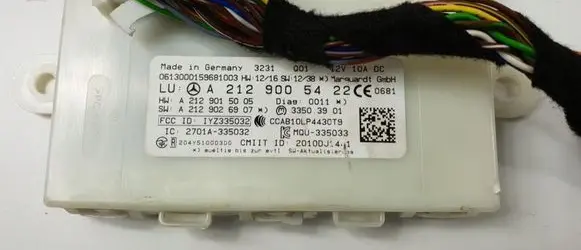 Mercedes-Benz E W212 Keyless (KESSY) go control unit/module A2129005422